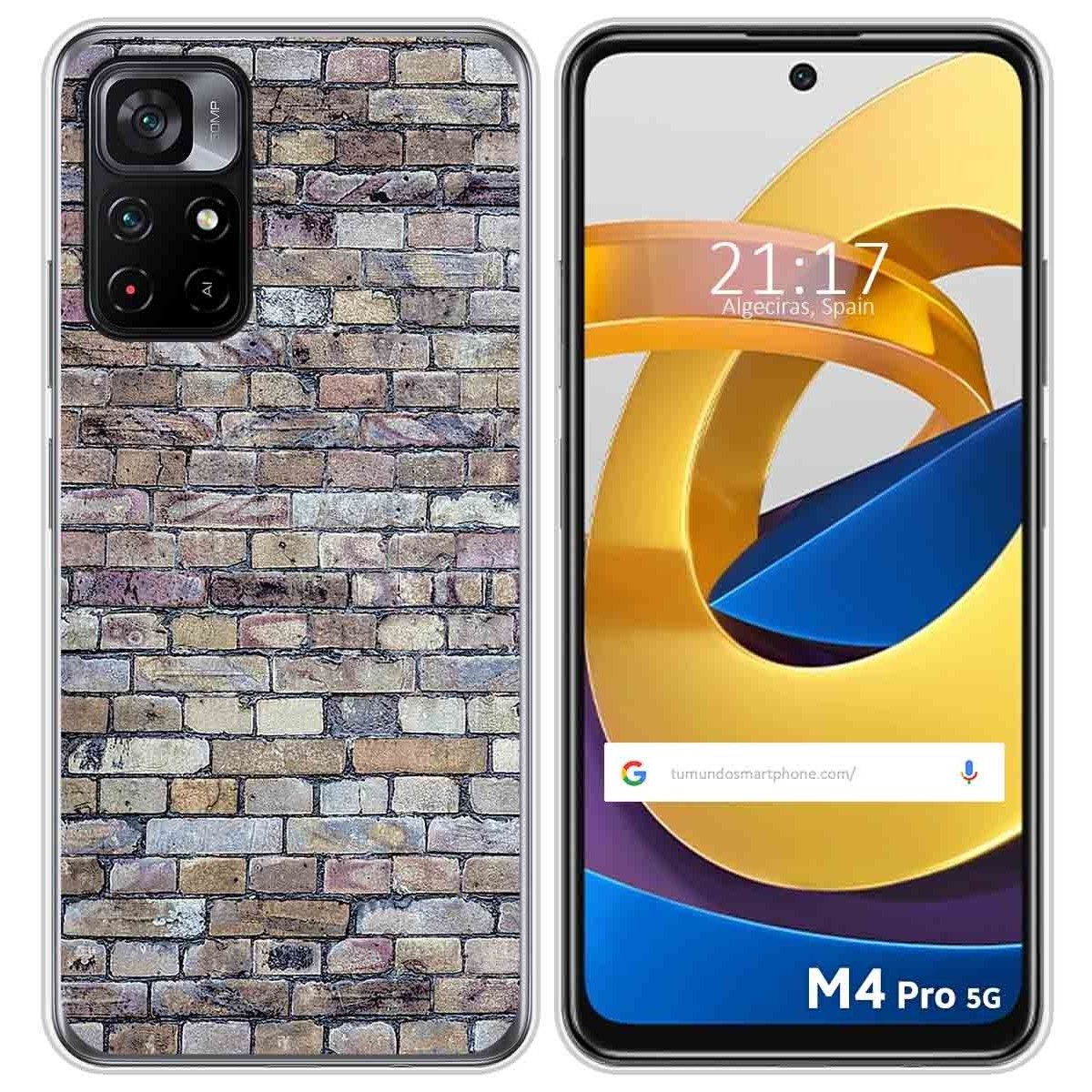 Funda Silicona para Xiaomi POCO M4 Pro 5G diseño Ladrillo 02 Dibujos