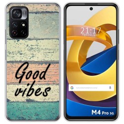 Funda Silicona para Xiaomi POCO M4 Pro 5G diseño Madera 01 Dibujos