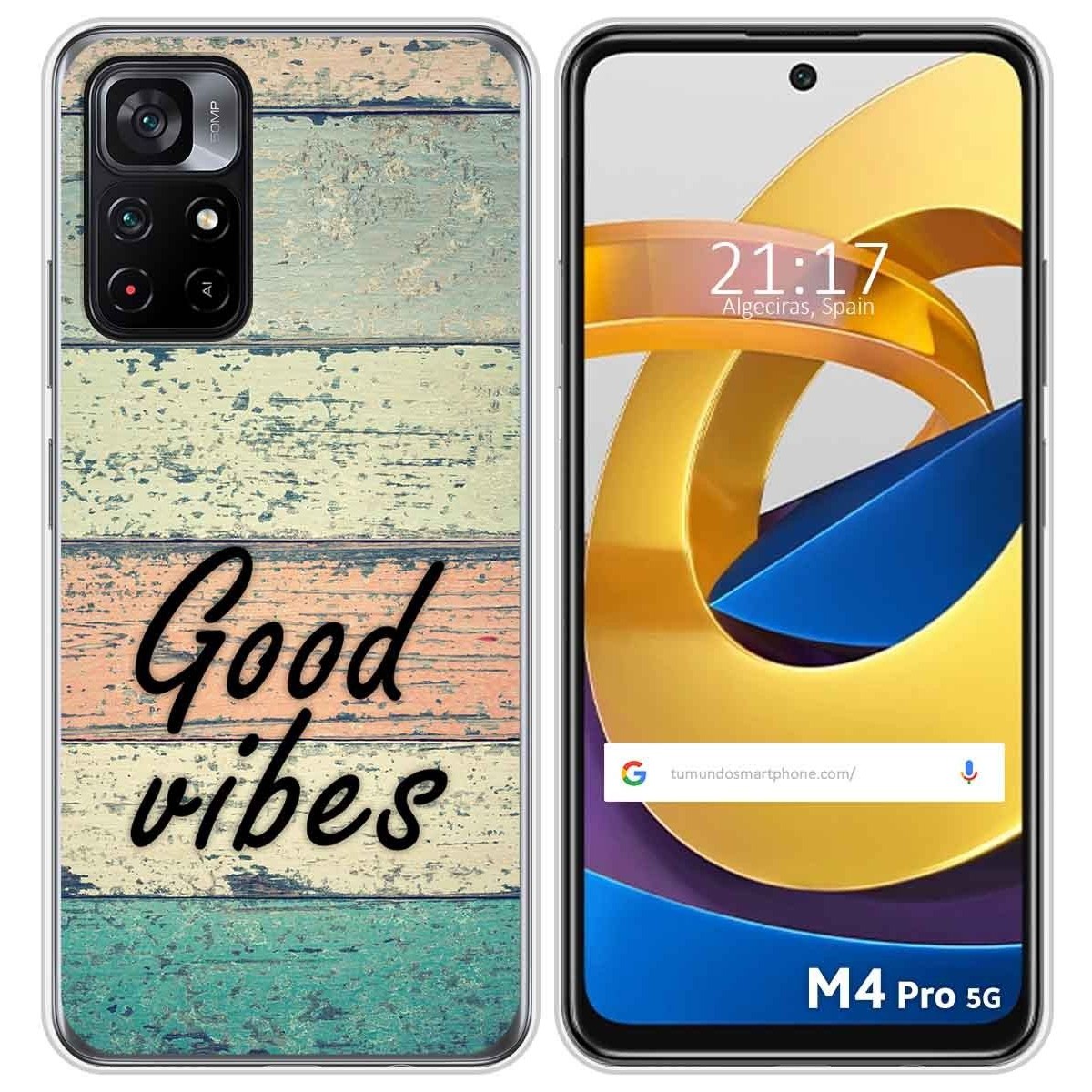 Funda Silicona para Xiaomi POCO M4 Pro 5G diseño Madera 01 Dibujos