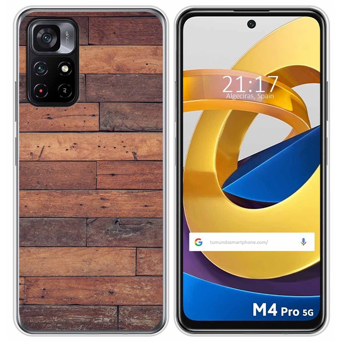 Funda Silicona para Xiaomi POCO M4 Pro 5G diseño Madera 03 Dibujos