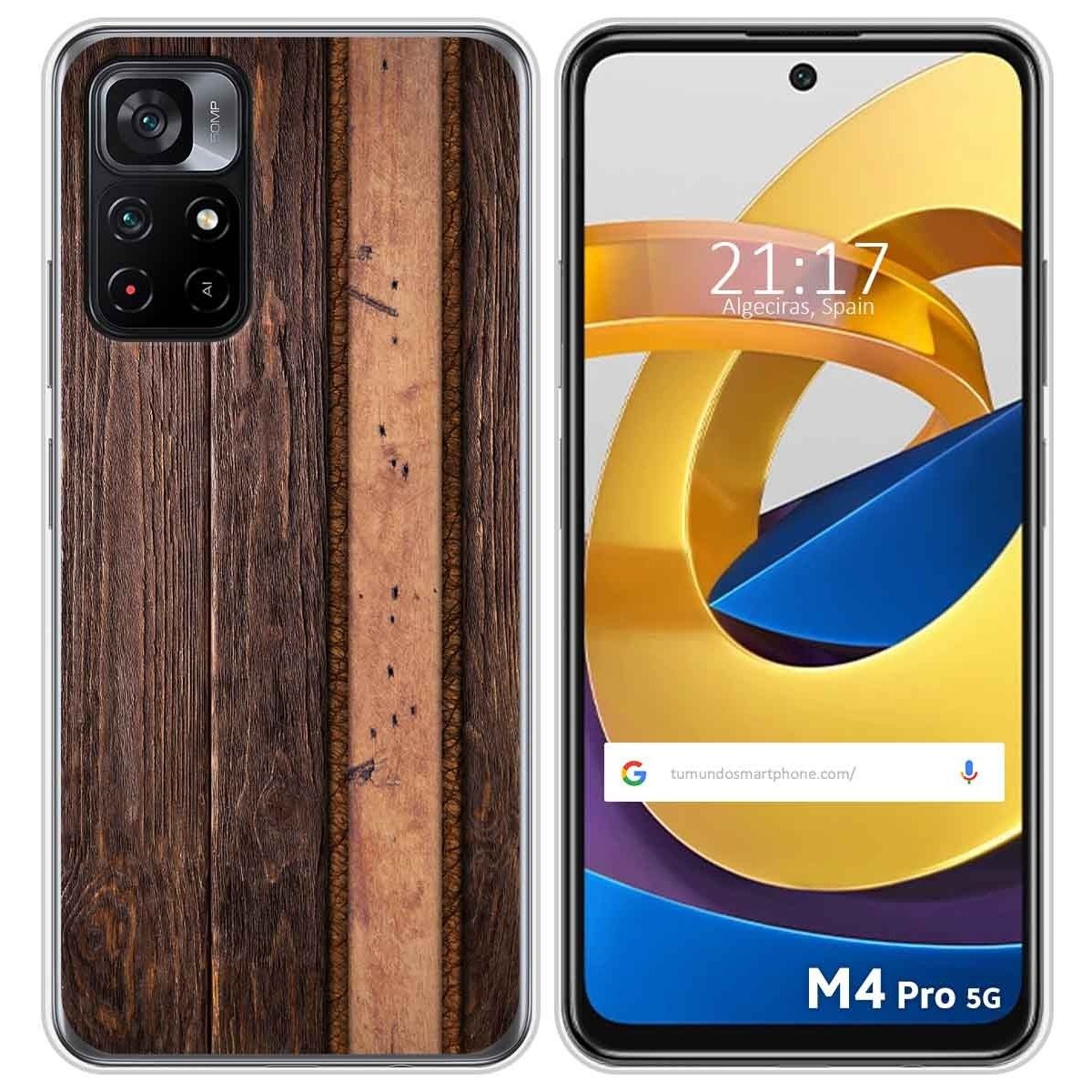 Funda Silicona para Xiaomi POCO M4 Pro 5G diseño Madera 05 Dibujos