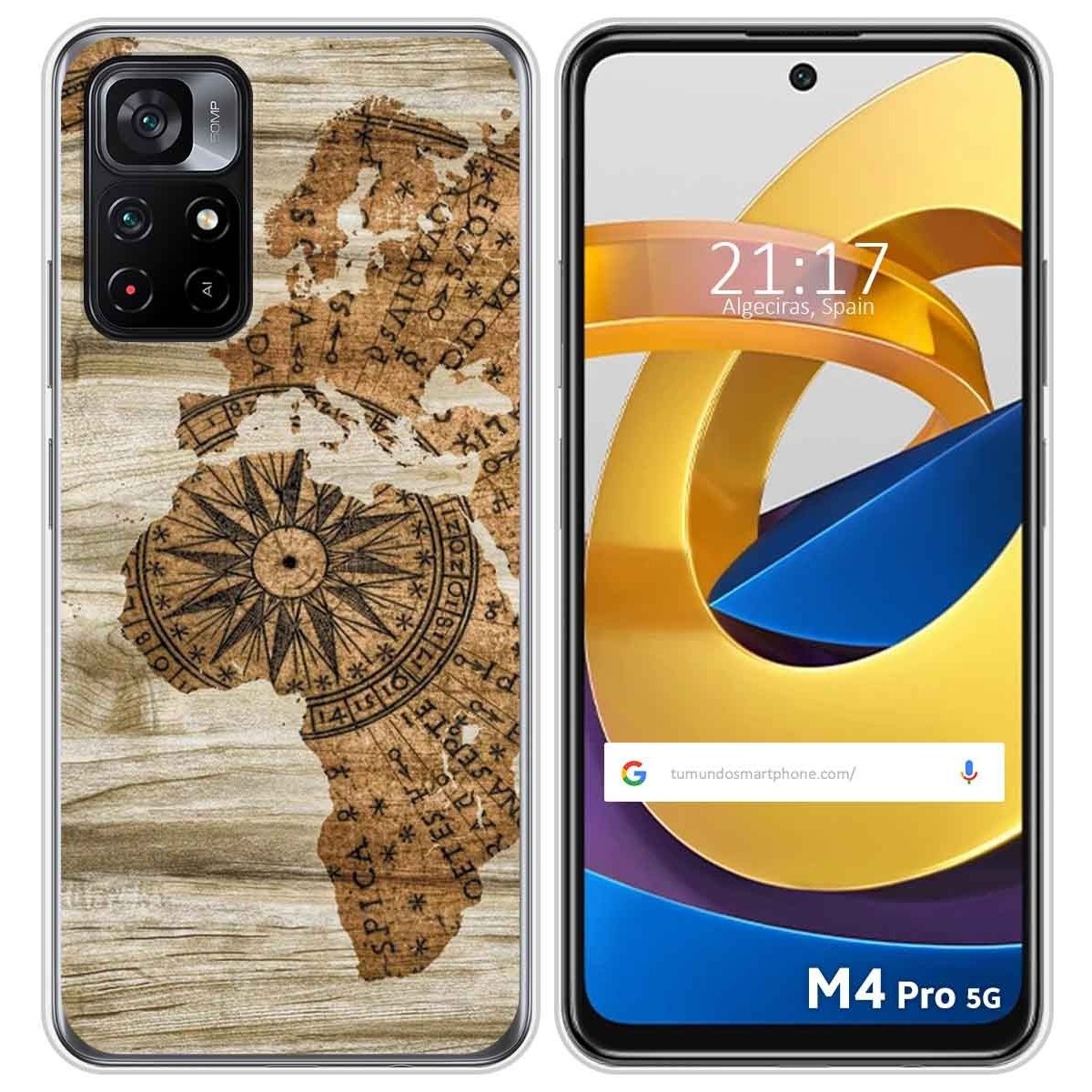 Funda Silicona para Xiaomi POCO M4 Pro 5G diseño Madera 07 Dibujos