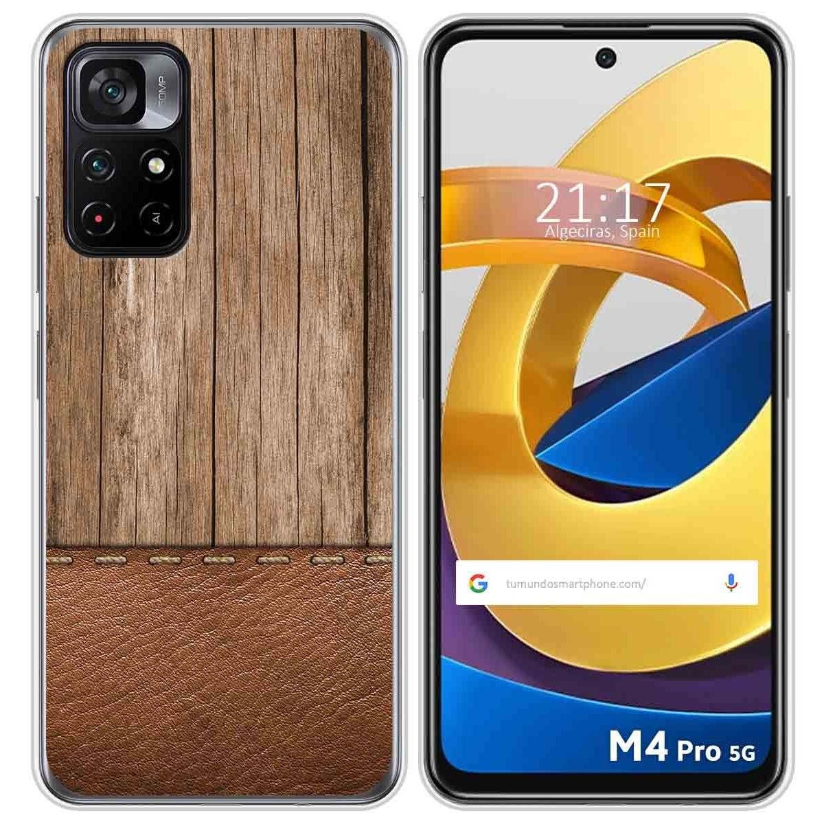 Funda Silicona para Xiaomi POCO M4 Pro 5G diseño Madera 09 Dibujos