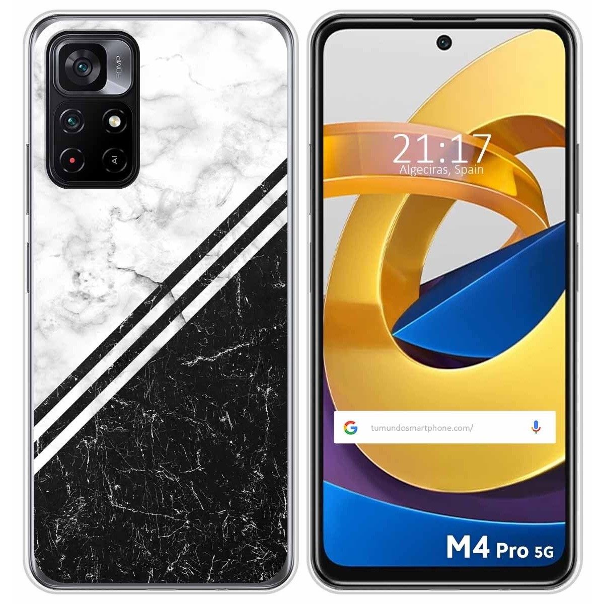 Funda Silicona para Xiaomi POCO M4 Pro 5G diseño Mármol 01 Dibujos