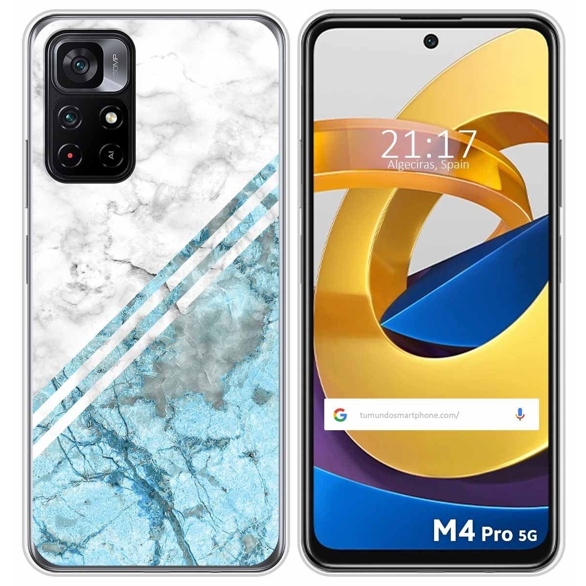 Funda Silicona para Xiaomi POCO M4 Pro 5G diseño Mármol 02 Dibujos