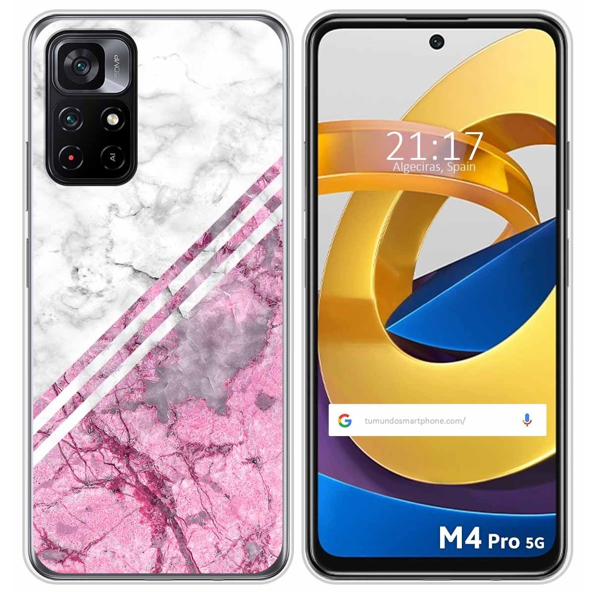Funda Silicona para Xiaomi POCO M4 Pro 5G diseño Mármol 03 Dibujos