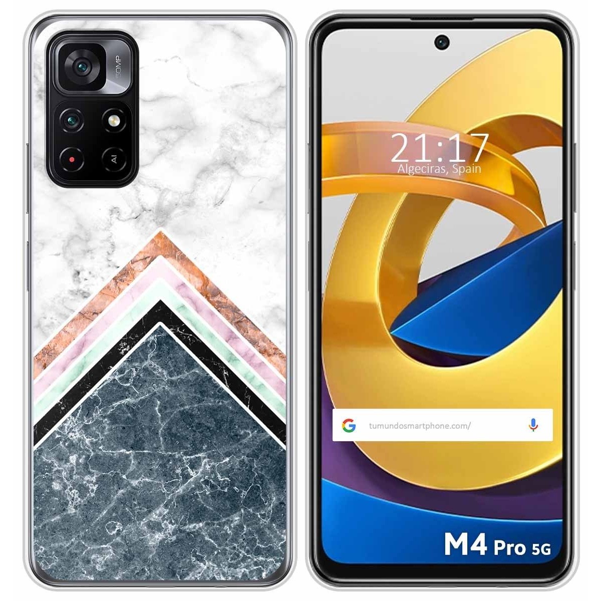 Funda Silicona para Xiaomi POCO M4 Pro 5G diseño Mármol 05 Dibujos