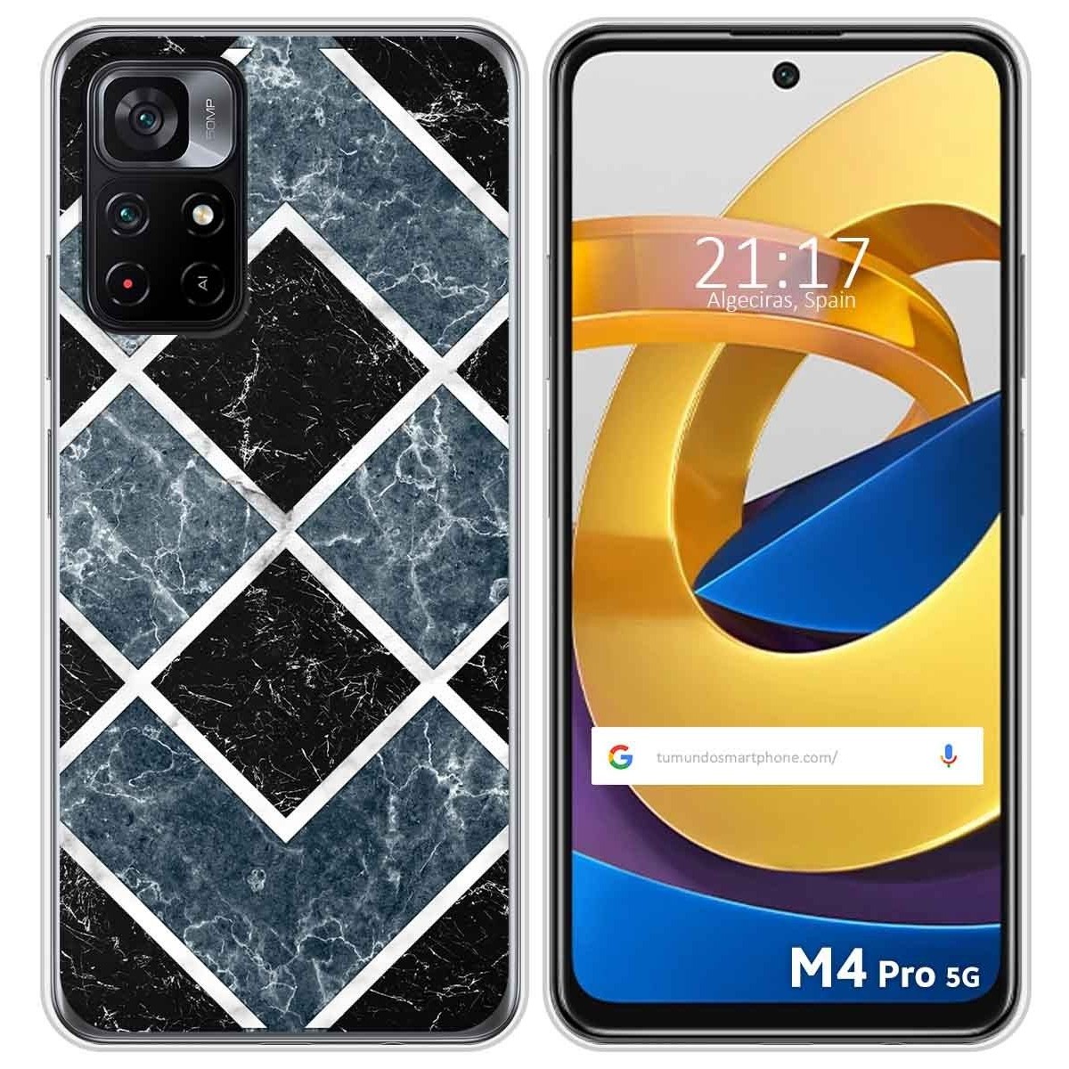 Funda Silicona para Xiaomi POCO M4 Pro 5G diseño Mármol 06 Dibujos