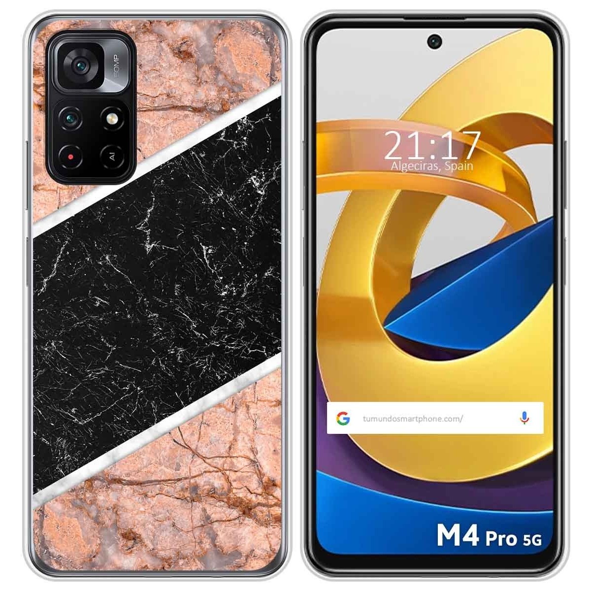 Funda Silicona para Xiaomi POCO M4 Pro 5G diseño Mármol 07 Dibujos