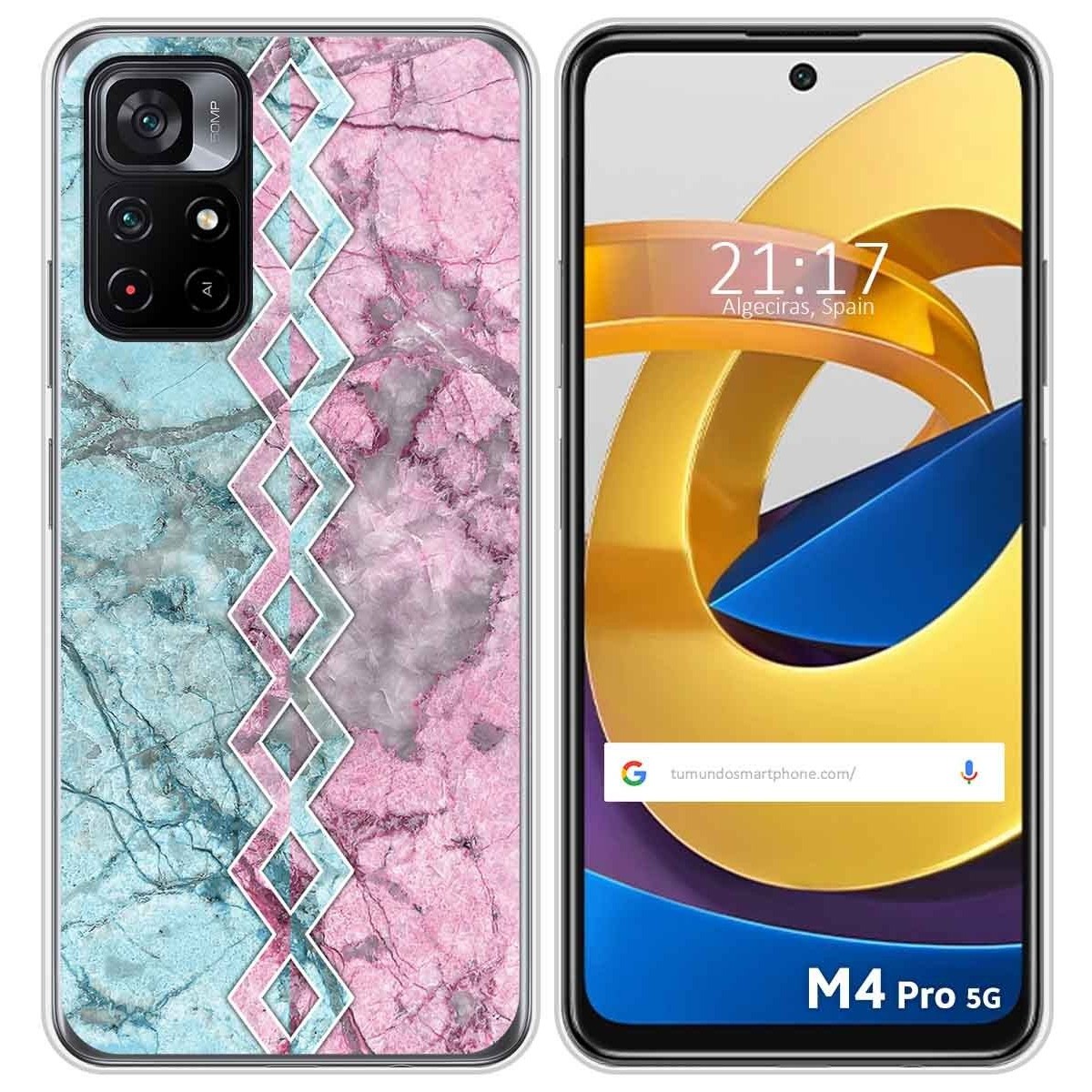 Funda Silicona para Xiaomi POCO M4 Pro 5G diseño Mármol 08 Dibujos