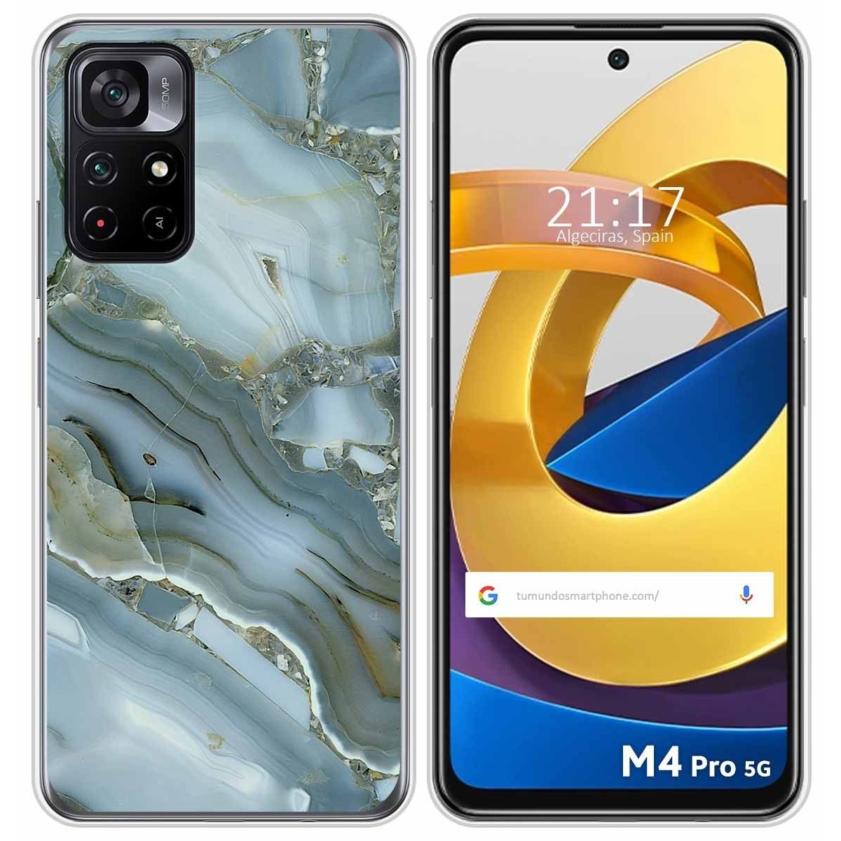 Funda Silicona para Xiaomi POCO M4 Pro 5G diseño Mármol 09 Dibujos