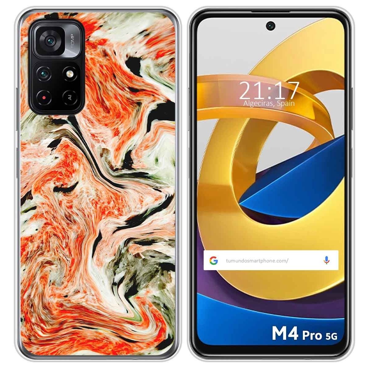 Funda Silicona para Xiaomi POCO M4 Pro 5G diseño Mármol 12 Dibujos