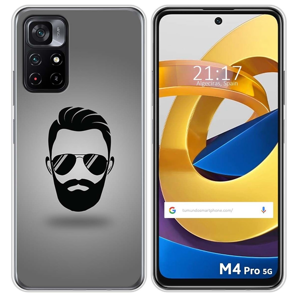 Funda Silicona para Xiaomi POCO M4 Pro 5G diseño Barba Dibujos