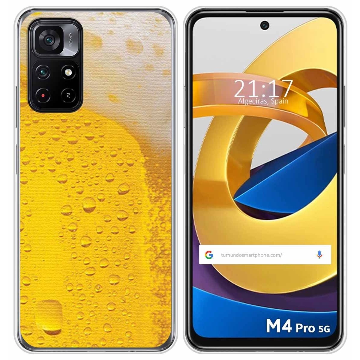 Funda Silicona para Xiaomi POCO M4 Pro 5G diseño Cerveza Dibujos