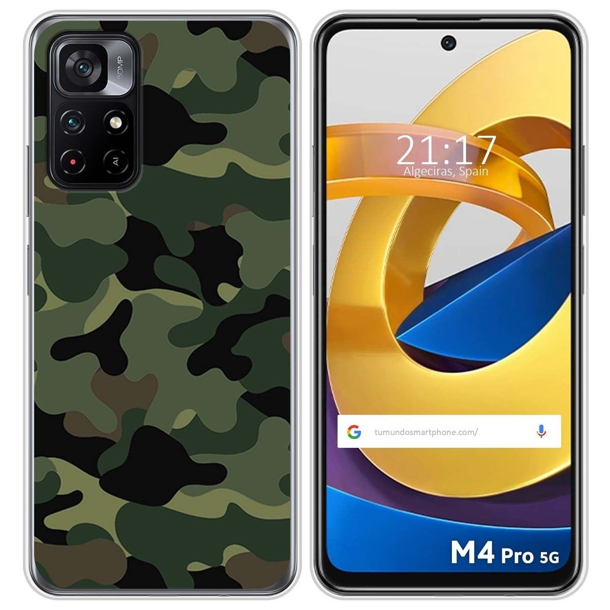 Funda Silicona para Xiaomi POCO M4 Pro 5G diseño Camuflaje Dibujos