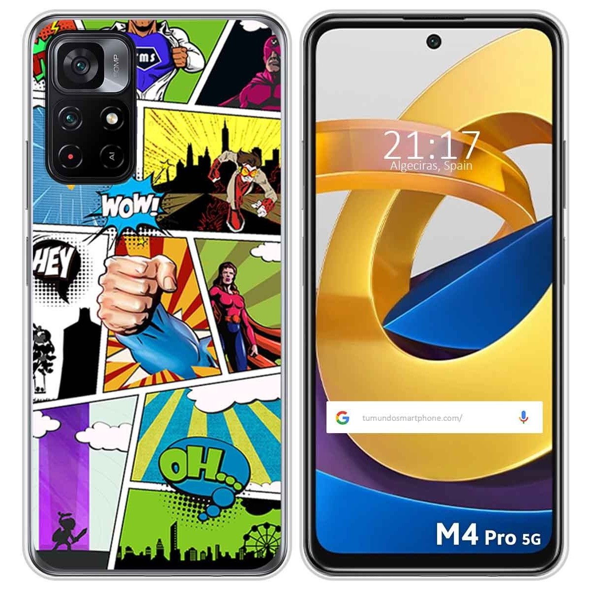Funda Silicona para Xiaomi POCO M4 Pro 5G diseño Comic Dibujos