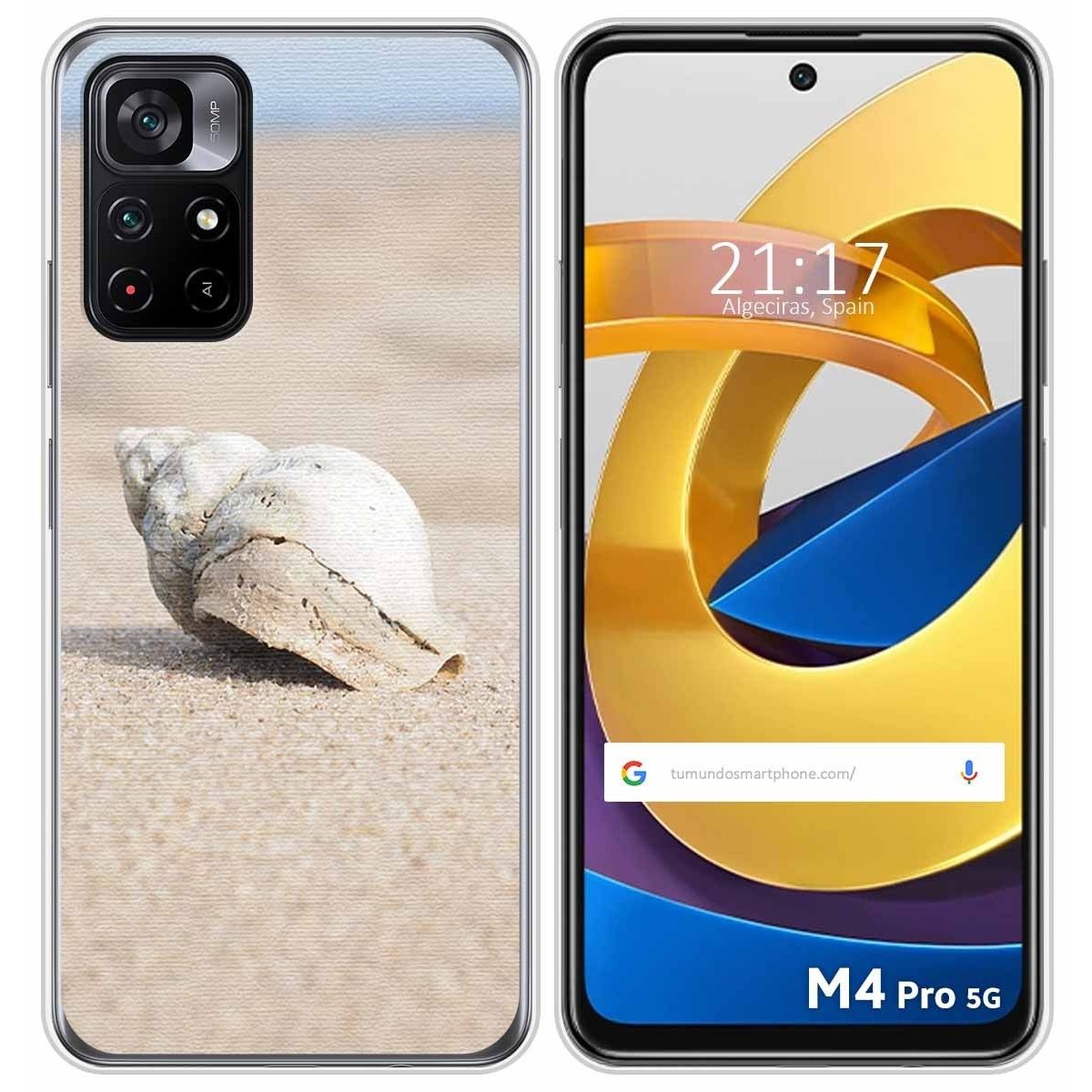 Funda Silicona para Xiaomi POCO M4 Pro 5G diseño Concha Dibujos