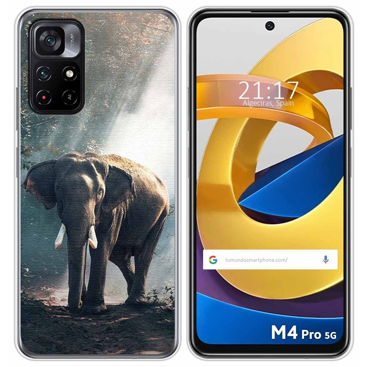 Funda Silicona para Xiaomi POCO M4 Pro 5G diseño Elefante Dibujos