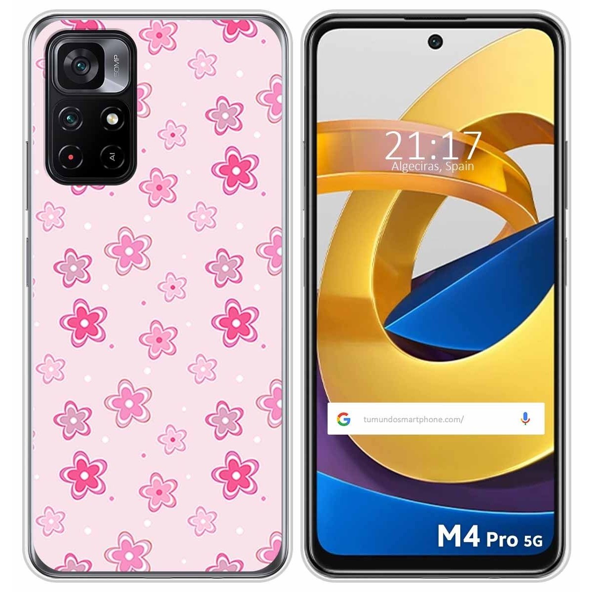Funda Silicona para Xiaomi POCO M4 Pro 5G diseño Flores Dibujos