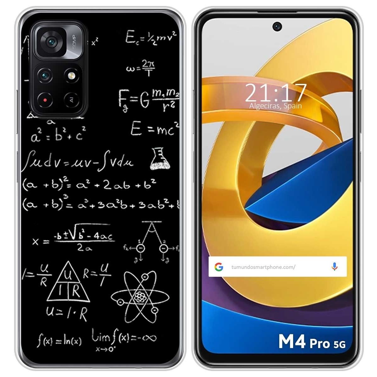 Funda Silicona para Xiaomi POCO M4 Pro 5G diseño Formulas Dibujos