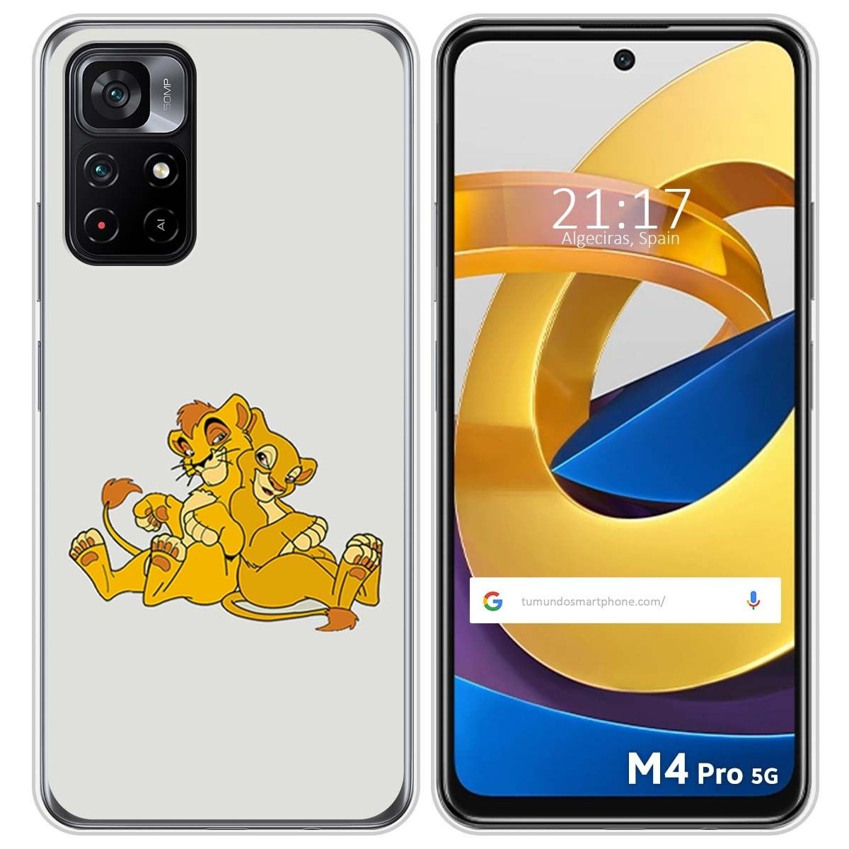 Funda Silicona para Xiaomi POCO M4 Pro 5G diseño Leones Dibujos
