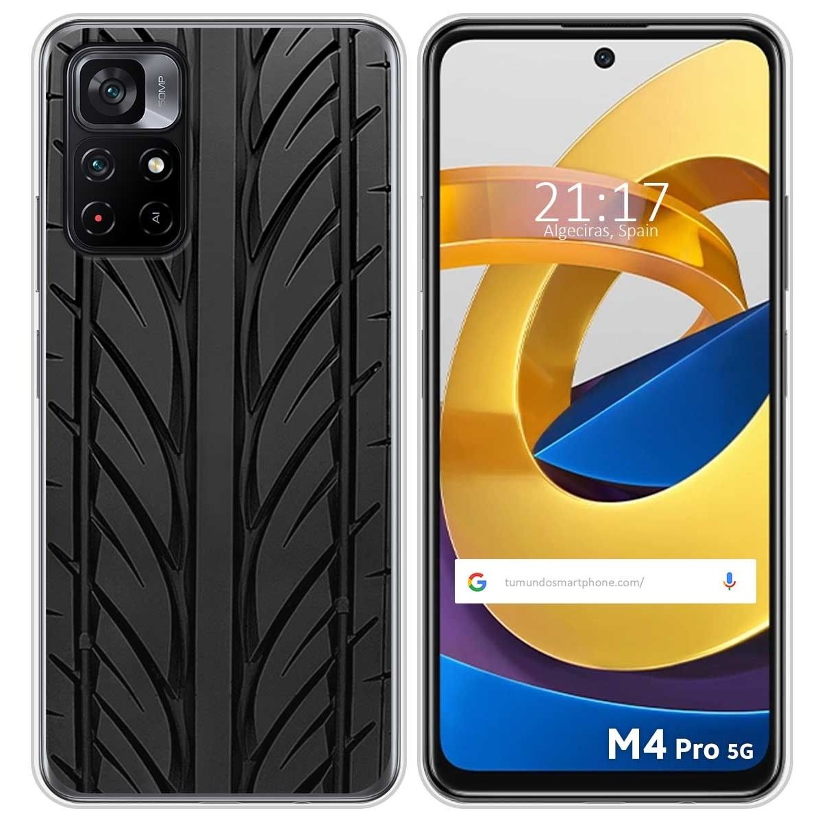 Funda Silicona para Xiaomi POCO M4 Pro 5G diseño Neumatico Dibujos
