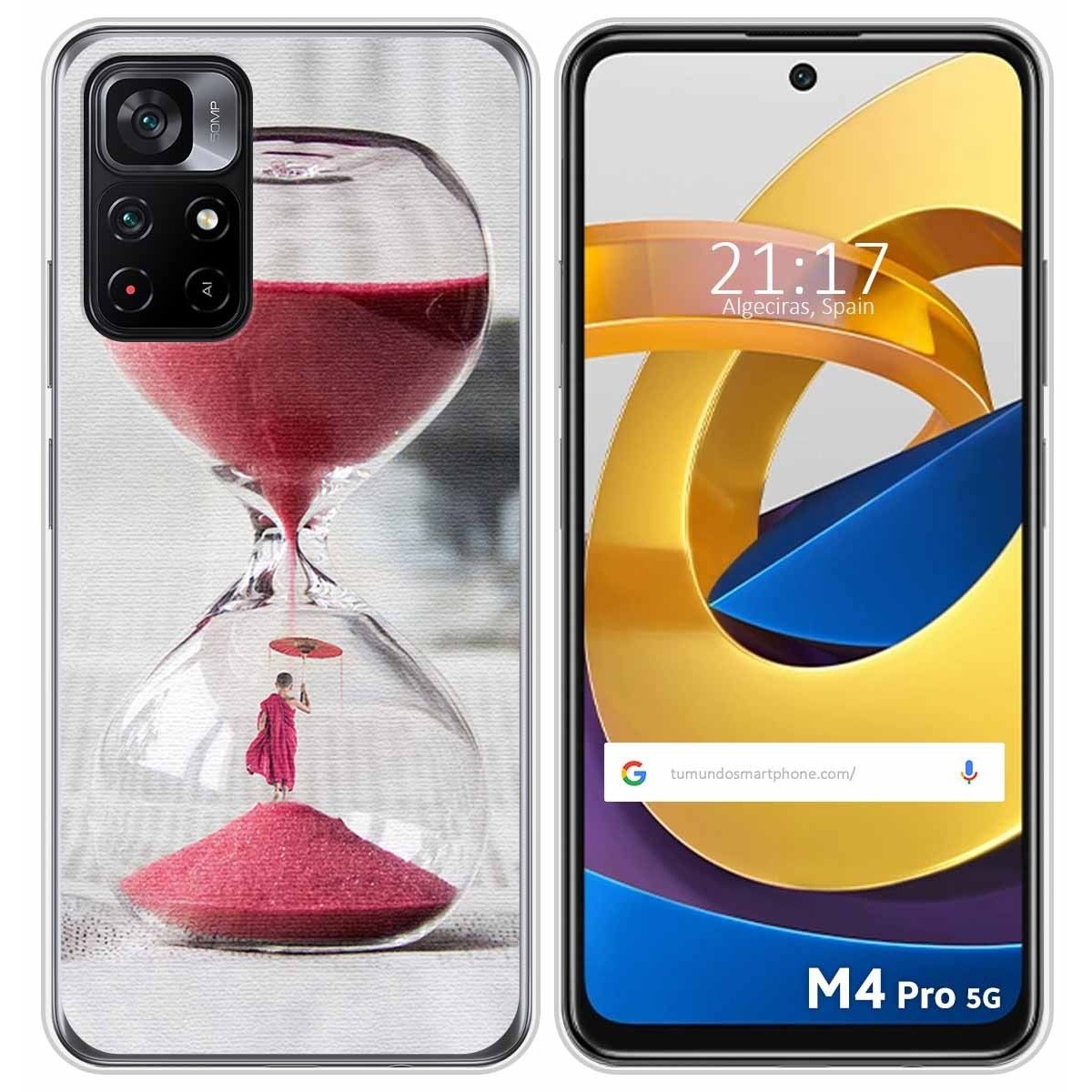 Funda Silicona para Xiaomi POCO M4 Pro 5G diseño Reloj Dibujos