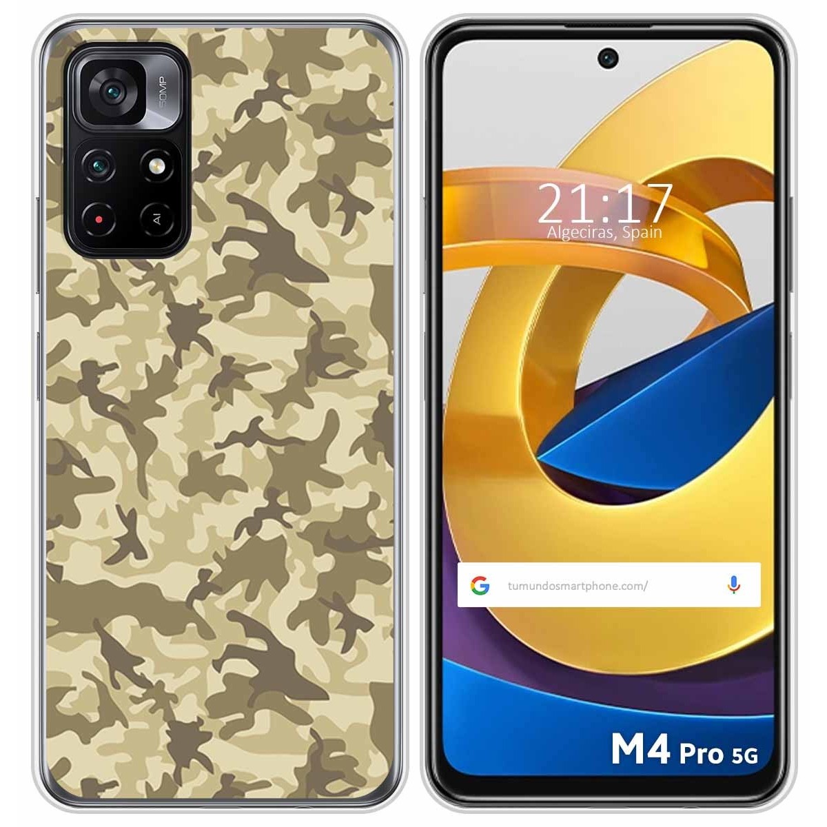 Funda Silicona para Xiaomi POCO M4 Pro 5G diseño Sand Camuflaje Dibujos