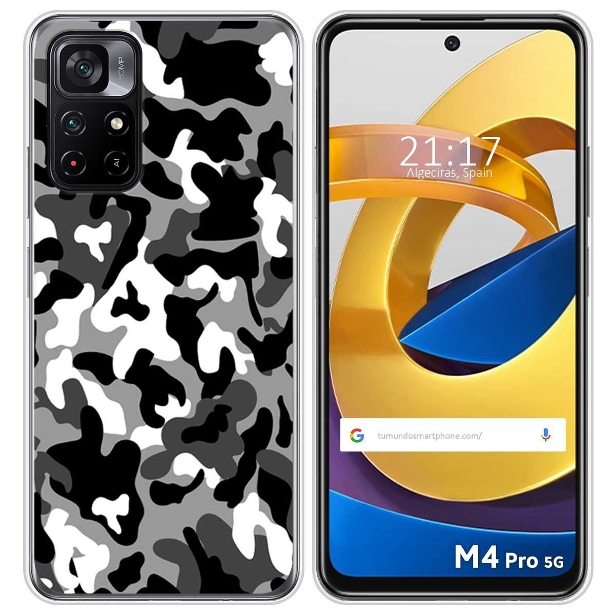 Funda Silicona para Xiaomi POCO M4 Pro 5G diseño Snow Camuflaje Dibujos
