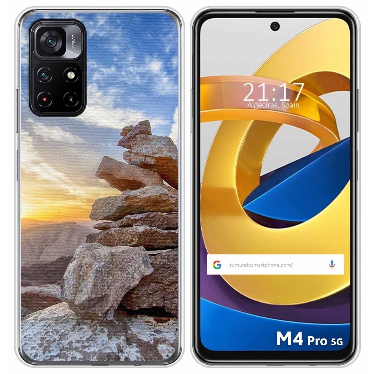 Funda Silicona para Xiaomi POCO M4 Pro 5G diseño Sunset Dibujos