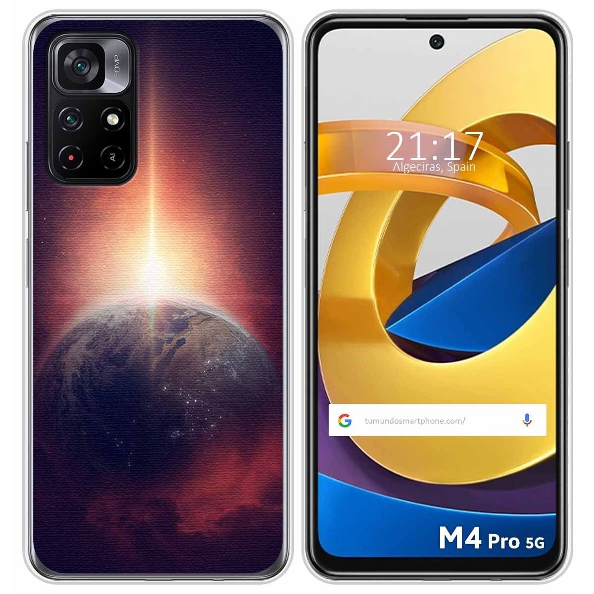 Funda Silicona para Xiaomi POCO M4 Pro 5G diseño Tierra Dibujos