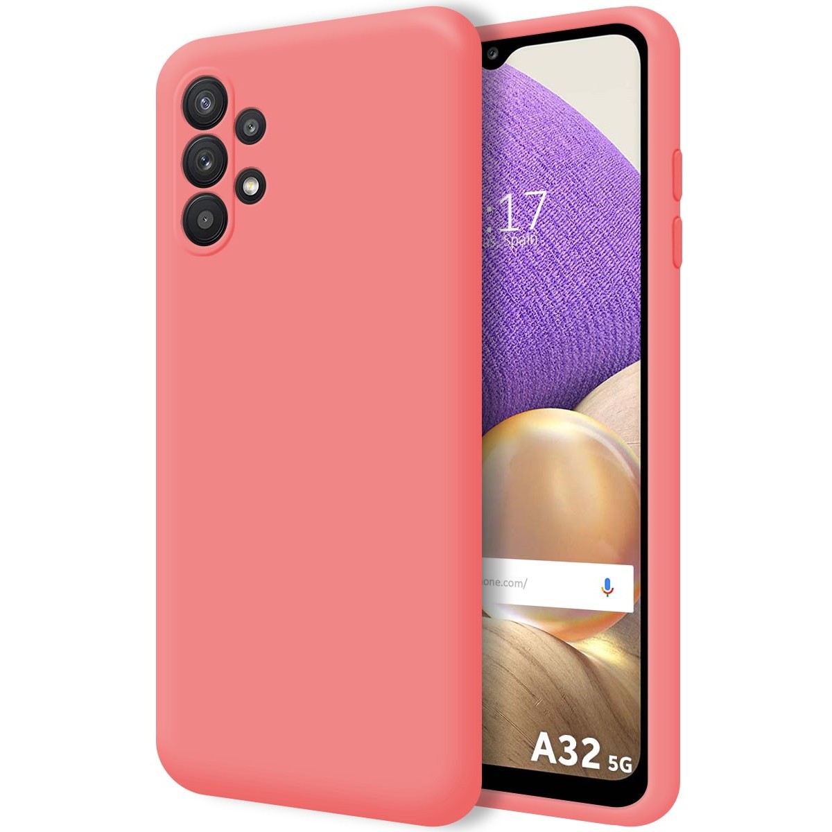 Funda Silicona Líquida Ultra Suave para Samsung Galaxy A32 5G color Rosa