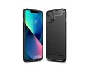 Funda Gel Tpu Tipo Carbon Negra compatible con Iphone 13 Mini (5.4)
