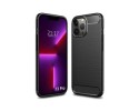 Funda Gel Tpu Tipo Carbon Negra compatible con Iphone 13 Pro (6.1)