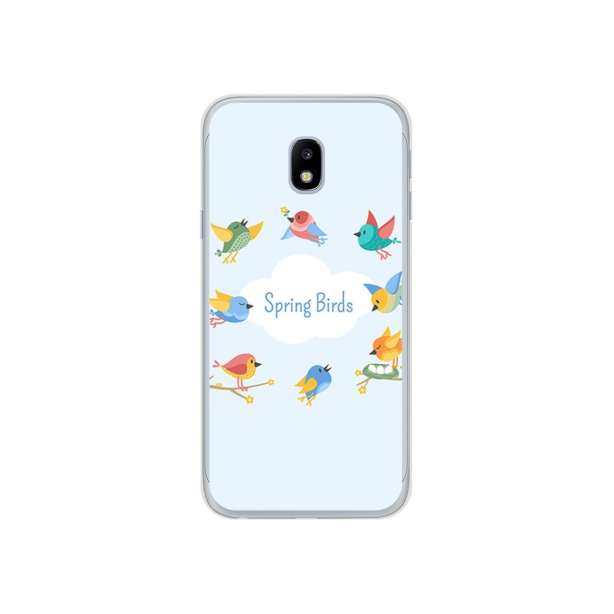 Funda Gel Tpu para Samsung Galaxy J3 (2017) Diseño Spring Birds Dibujos