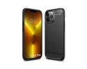 Funda Gel Tpu Tipo Carbon Negra compatible con Iphone 13 Pro Max (6.7)