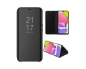 Funda Flip Cover Clear View para Samsung Galaxy A03s color Negra