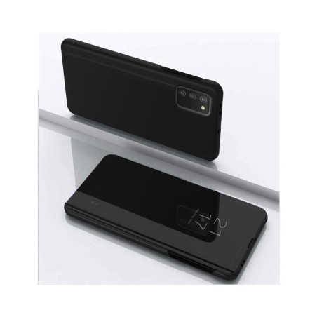 Funda Flip Cover Clear View para Samsung Galaxy A03s color Negra