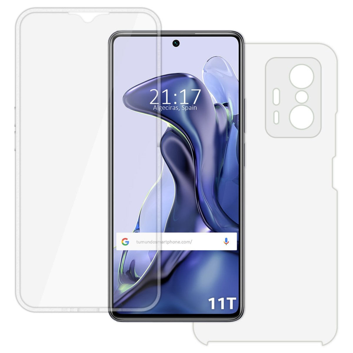 Funda Doble Transparente Pc + Tpu Full Body 360 para Xiaomi 11T 5G / 11T Pro 5G