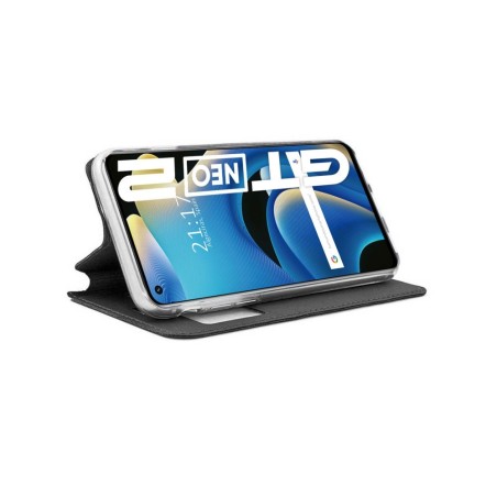 Funda Libro Soporte con Ventana para Realme GT NEO 2 5G Color Negra