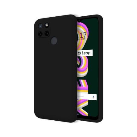 Funda Silicona Líquida Ultra Suave para Realme C21Y / C25Y color Negra