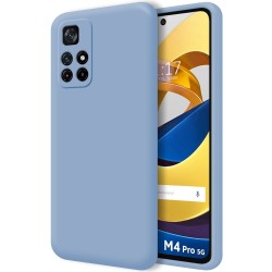 Funda Silicona Líquida Ultra Suave para Xiaomi POCO M4 Pro 5G color Azul