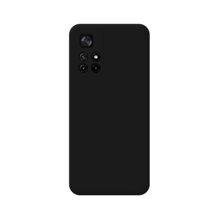 Funda Silicona Líquida Ultra Suave para Xiaomi POCO M4 Pro 5G color Negra