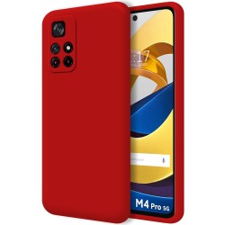 Funda Silicona Líquida Ultra Suave para Xiaomi POCO M4 Pro 5G color Roja