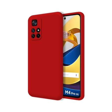 Funda Silicona Líquida Ultra Suave para Xiaomi POCO M4 Pro 5G color Roja