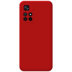 Funda Silicona Líquida Ultra Suave para Xiaomi POCO M4 Pro 5G color Roja 2