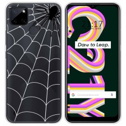 Funda Silicona Transparente para Realme C21Y / C25Y diseño Araña Dibujos
