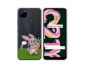 Funda Silicona Transparente para Realme C21Y / C25Y diseño Conejo Dibujos