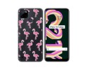 Funda Silicona Transparente para Realme C21Y / C25Y diseño Flamenco Dibujos