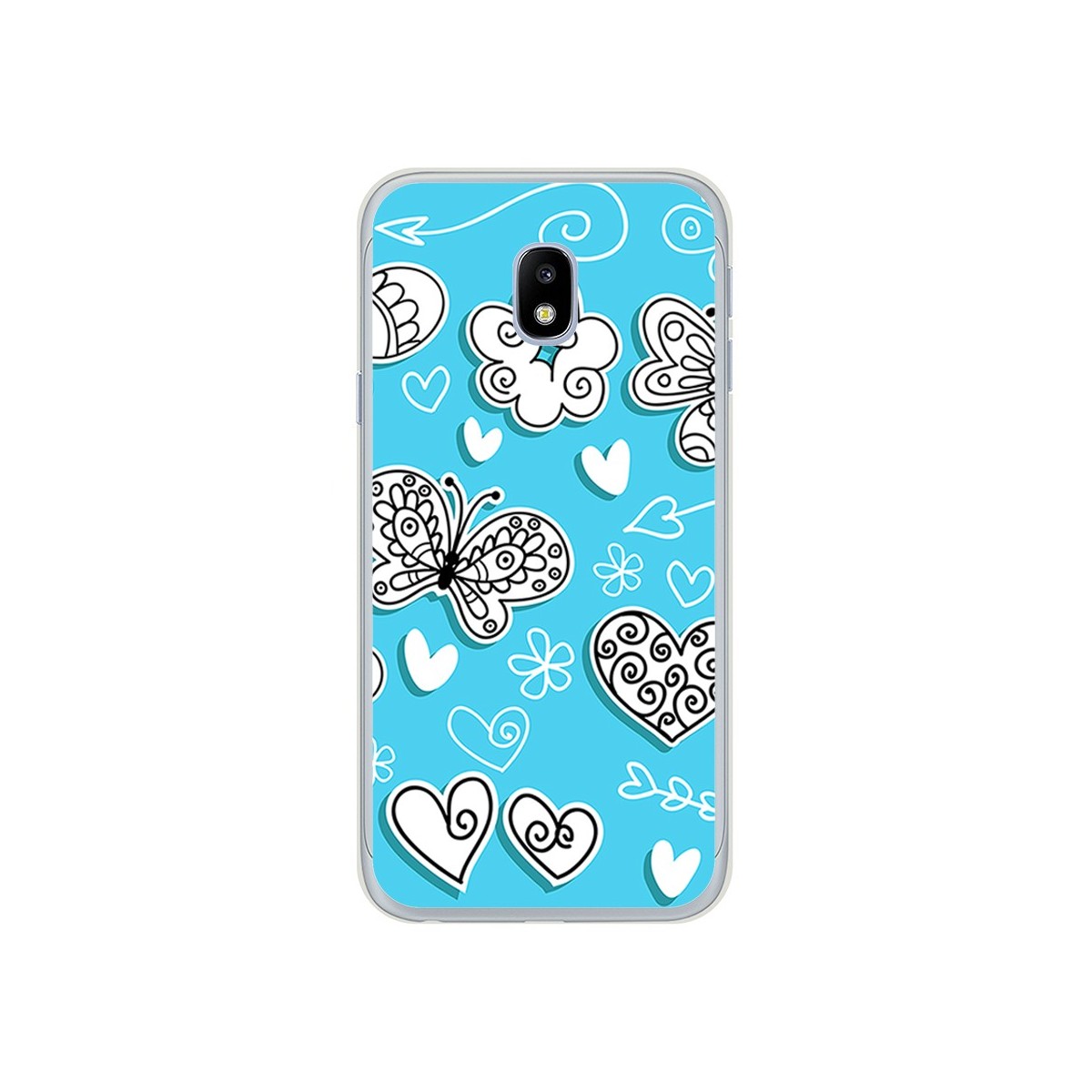 Funda Gel Tpu para Samsung Galaxy J3 (2017) Diseño Mariposas Dibujos